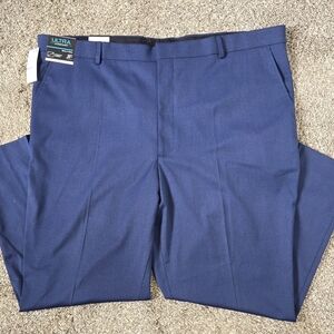 Big And Tall Men's Ultra Comfort Blue Dress Pants